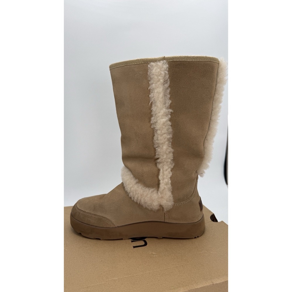 UGG SUNDANCE SAND WATERPROOF SUEDE SHEEPSKIN TALL WINTER BOOTS WOMENS 6.5 - Picture 5 of 9